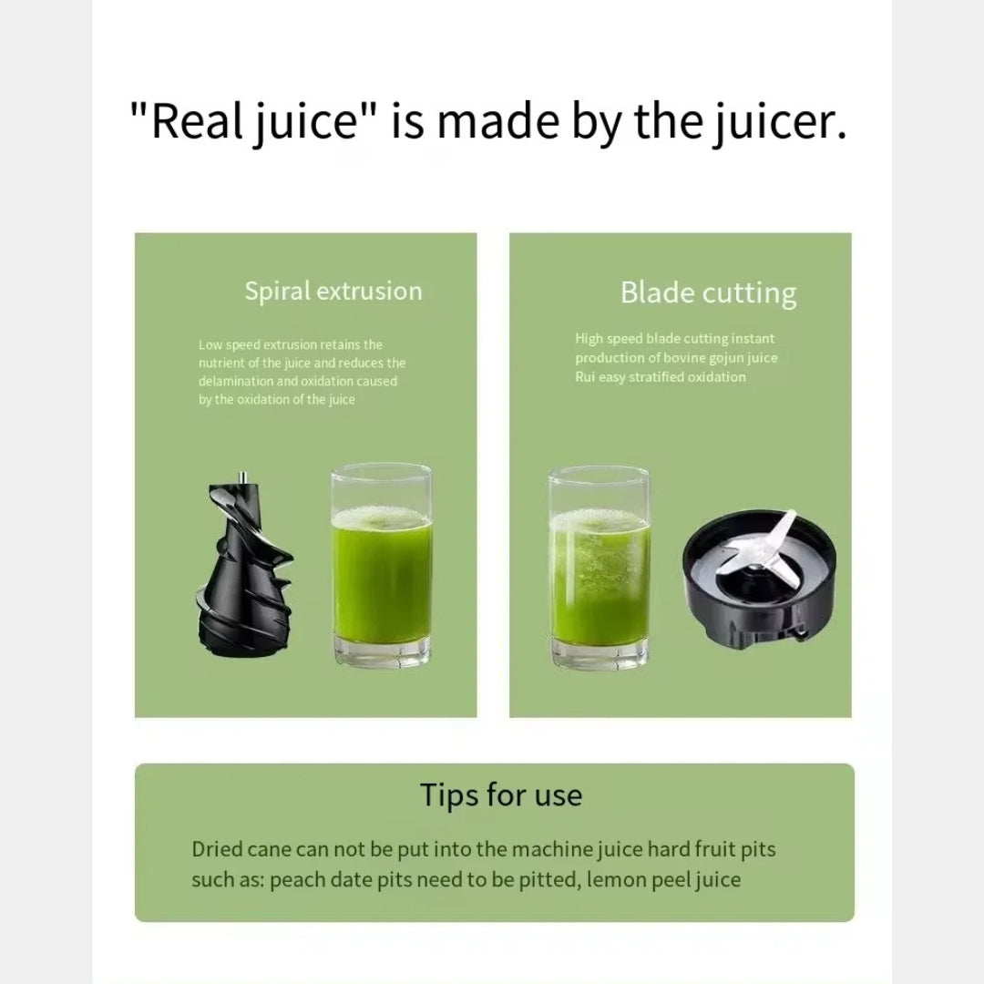 Cold Press Fruit Juicer for Multiple fruits and vegetables