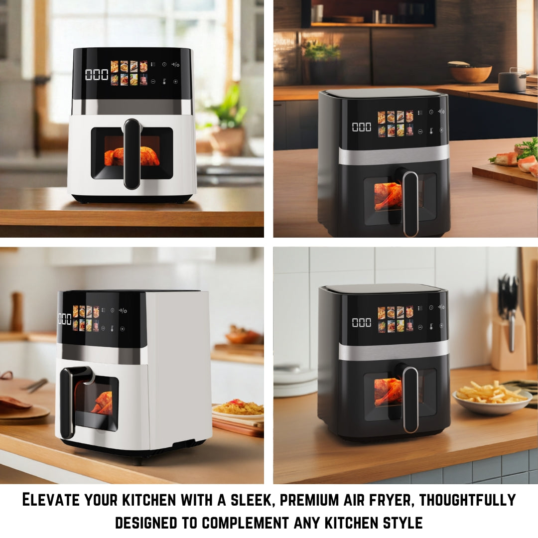 High Efficiency 5L Air Fryer with automatic functions for home and commercial
