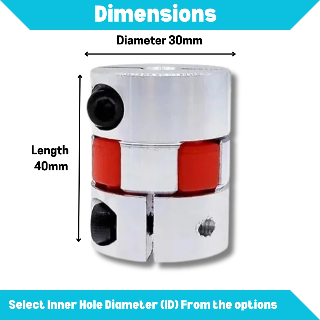 RDR BRAND cnc Motor Jaw Flexible Spider Shaft Coupler(D30*L40)