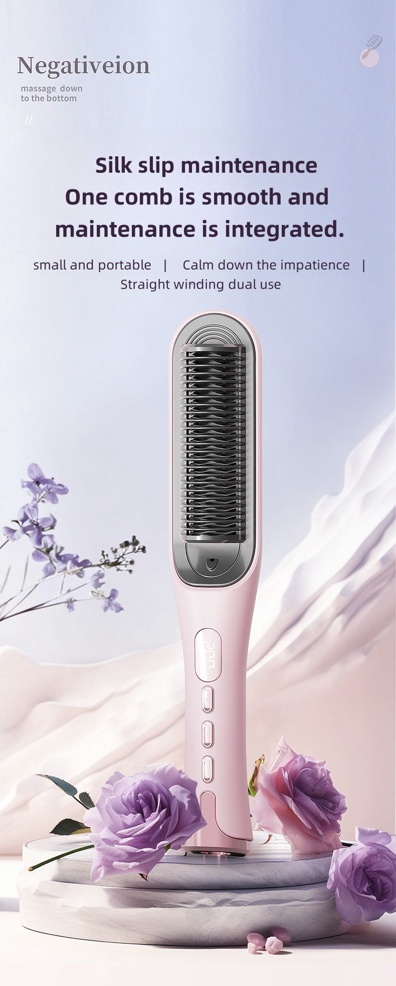 Hair Straightening Iron Comb for women