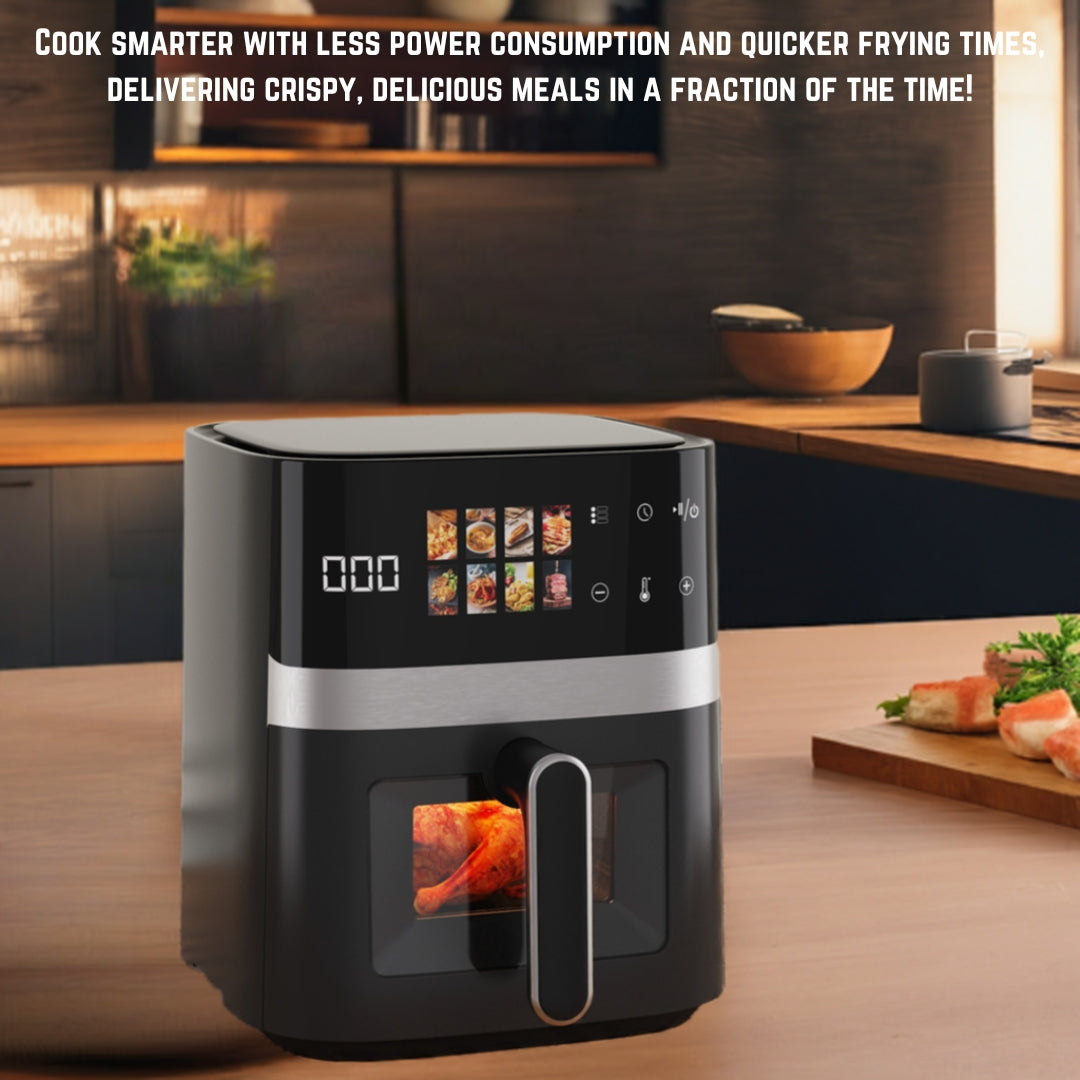 High Efficiency 5L Air Fryer with automatic functions for home and commercial