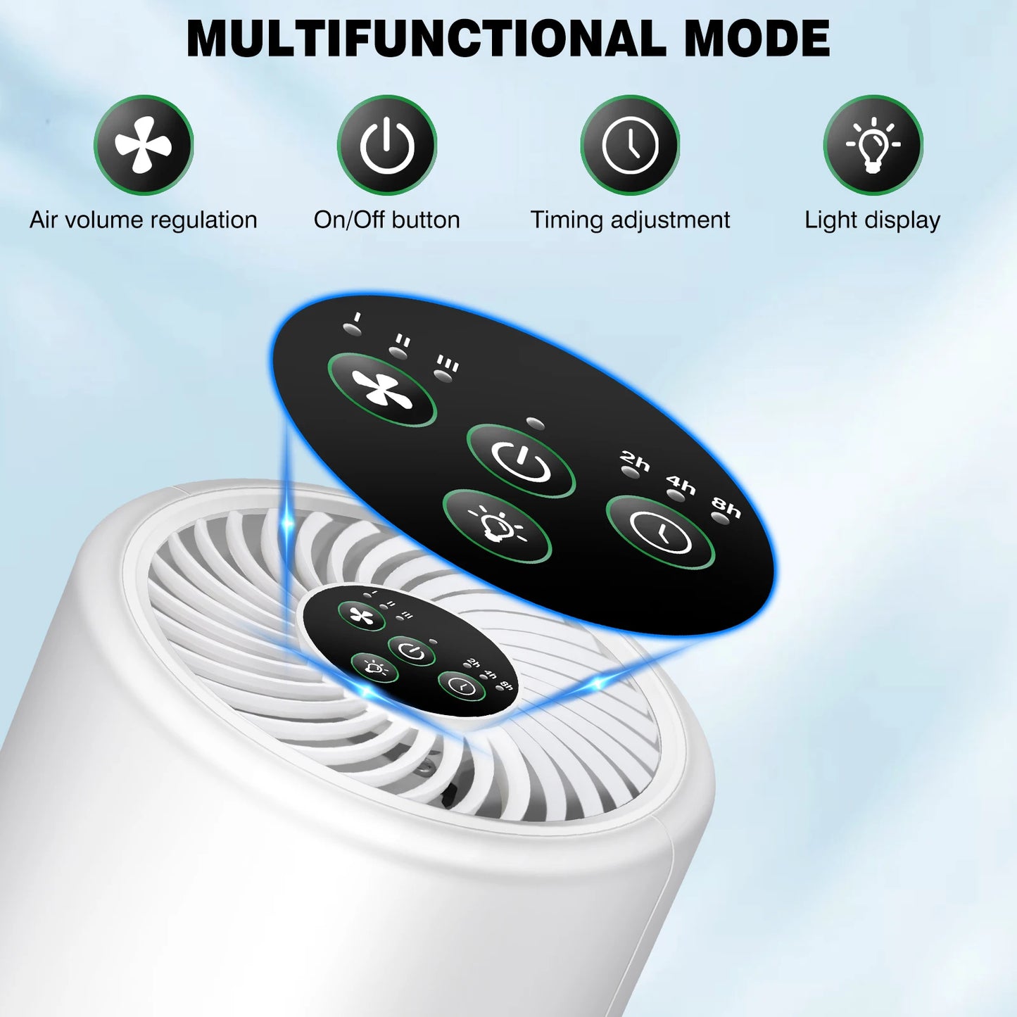 High efficiency air purifier with Hepa filter for rooms, hotels & offices