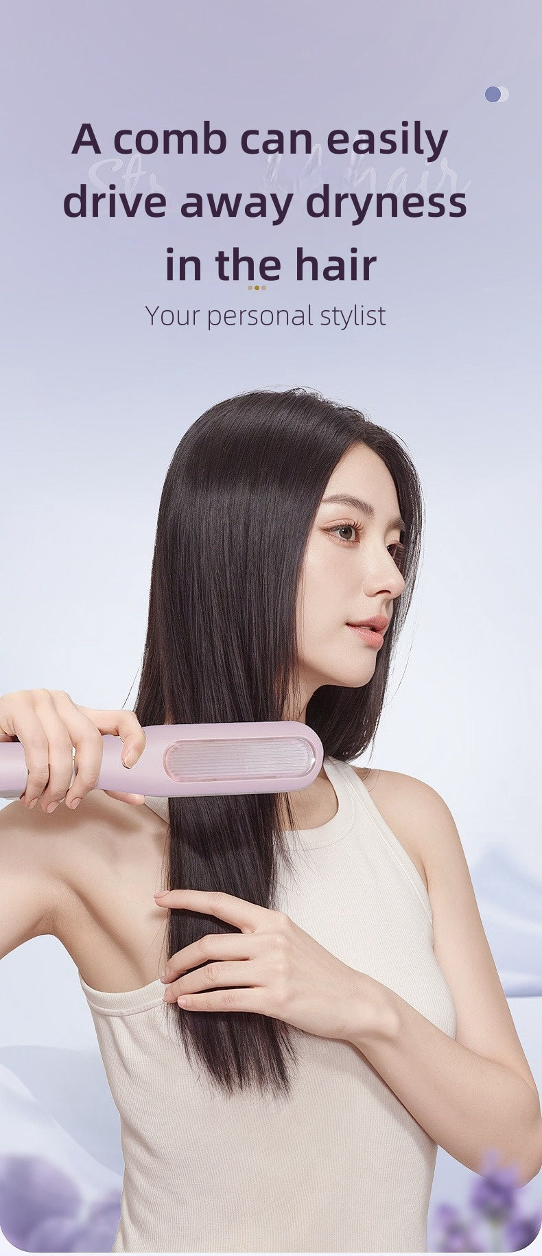 Hair Straightening Iron Comb for women