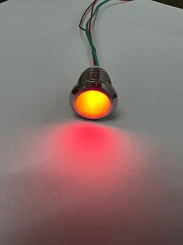 16mm RED & BLUE Dual Led Indicator light ABS Body 12v DC