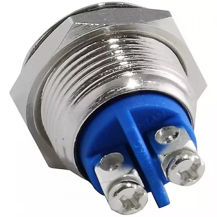 16mm Size 250v AC/12v DC SS(steel) Momentary Type High-Head Push Button Switch
