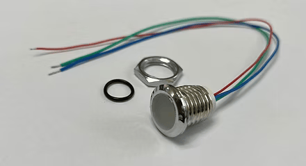 16mm RED & BLUE Dual Led Indicator light ABS Body 12v DC