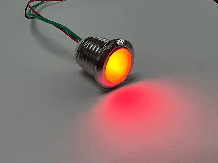 16mm RED & BLUE Dual Led Indicator light ABS Body 12v DC
