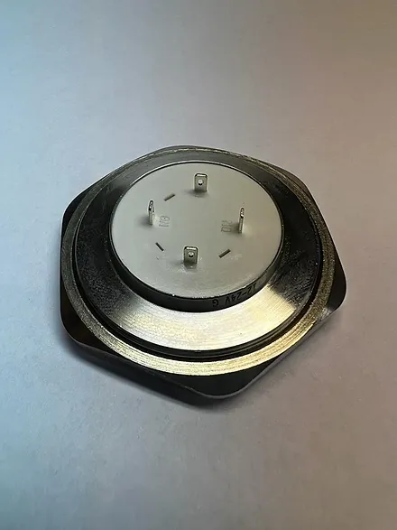 40mm Size Green Led Stainless Steel Momentary Type Push Button Switch 5V-12v DC