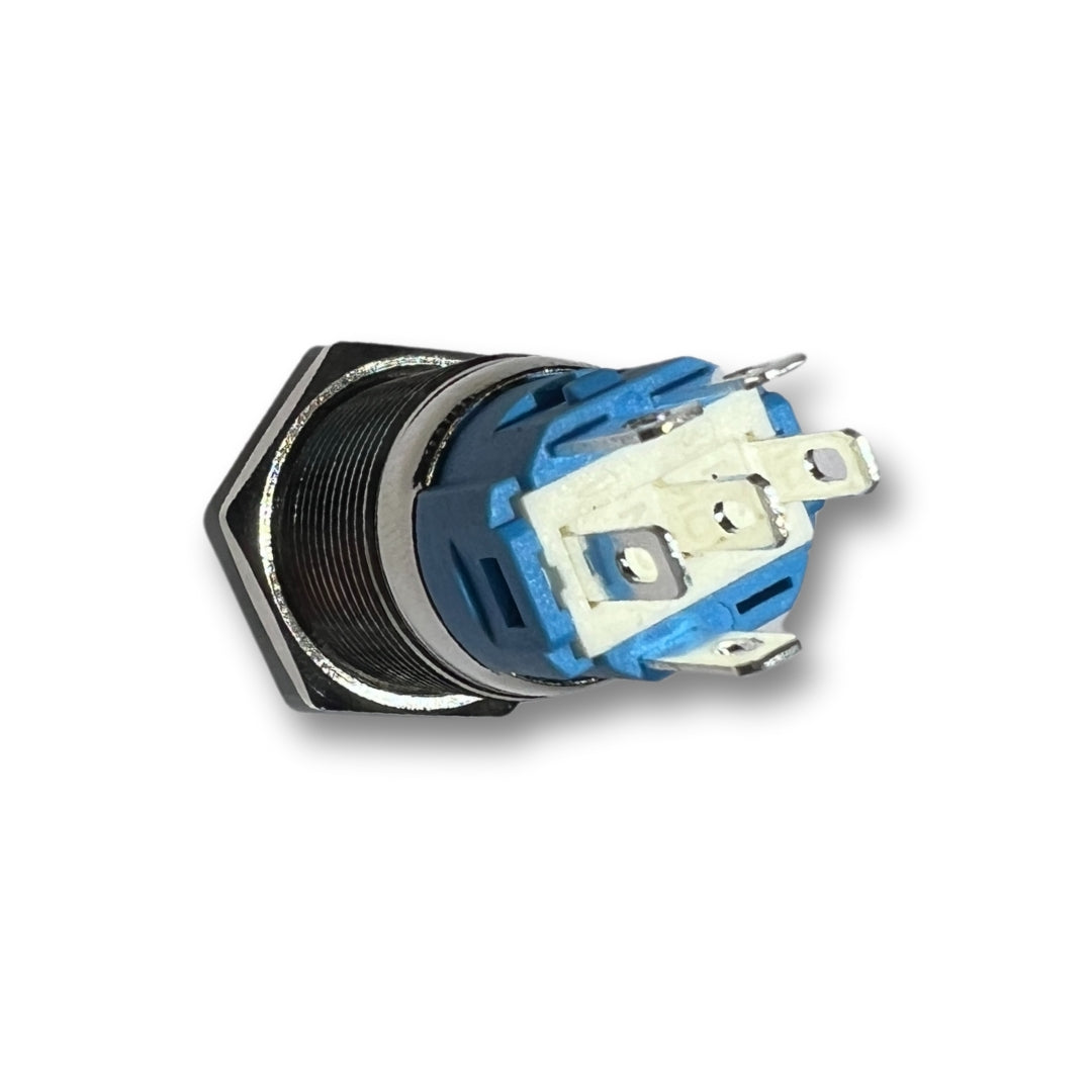16mm, 19mm & 22mm Size 220V AC RED&GREEN Power symbol DUAL Led S.S. Latching pushbutton SPST