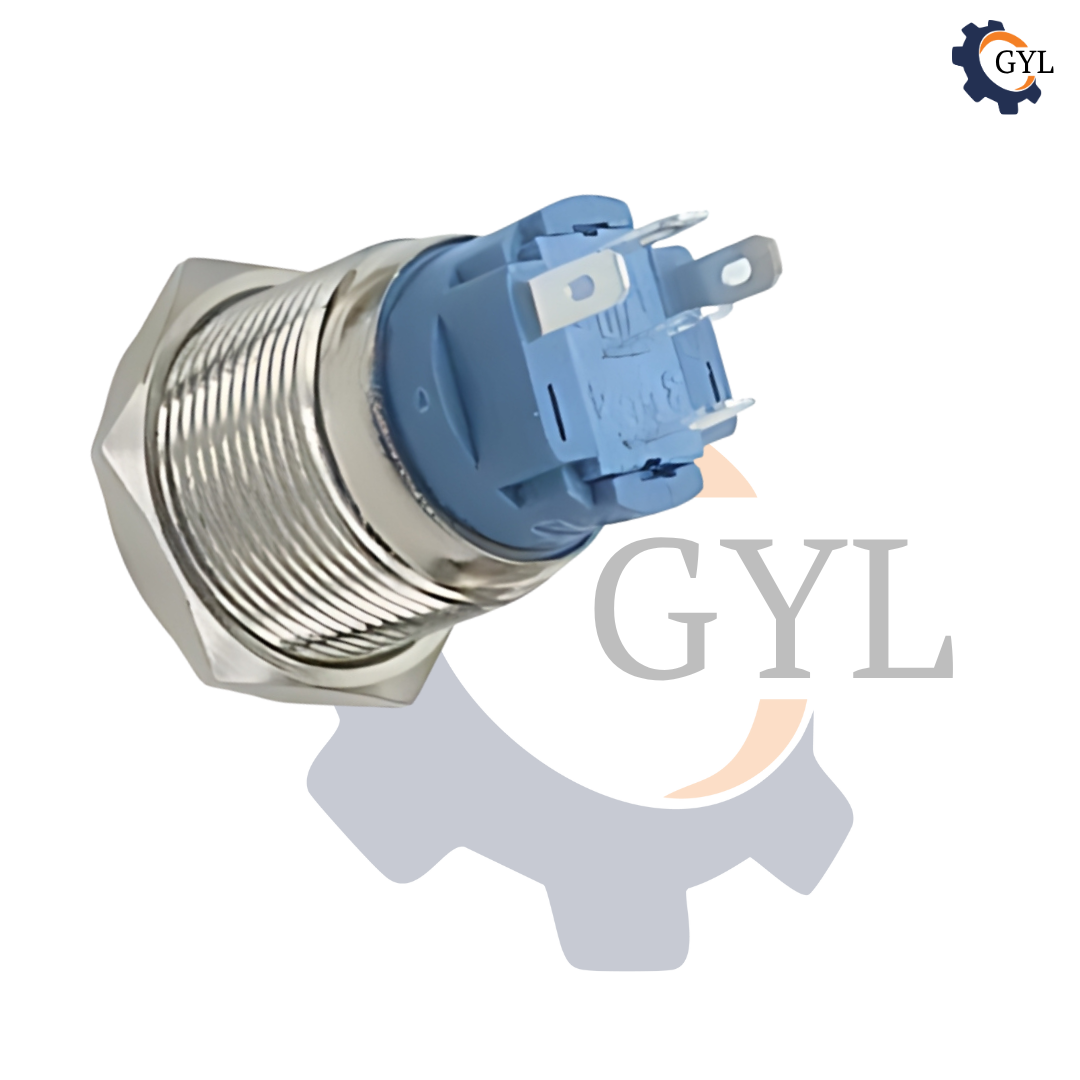 16mm Size BLUE Led Stainless Steel Latching Type Push Button Switch 5v-24v DC