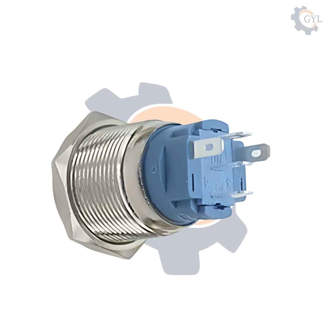 22mm Size GREEN Led Stainless Steel Momentary Type Push Button Switch 5V-24V DC
