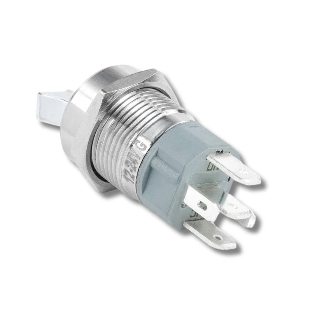 16mm Toggle switch ON/OFF 2 Position IP65 Dual Led RED & GREEN 12-24v dc