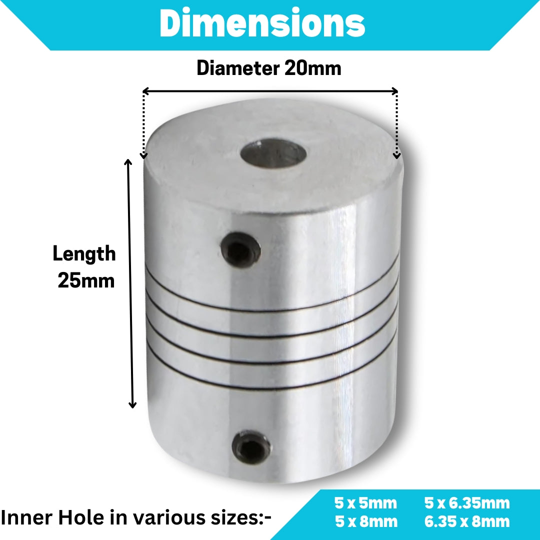 RDR Flexible Coupler ( D20*L25 ) In various inner-hole Diameter