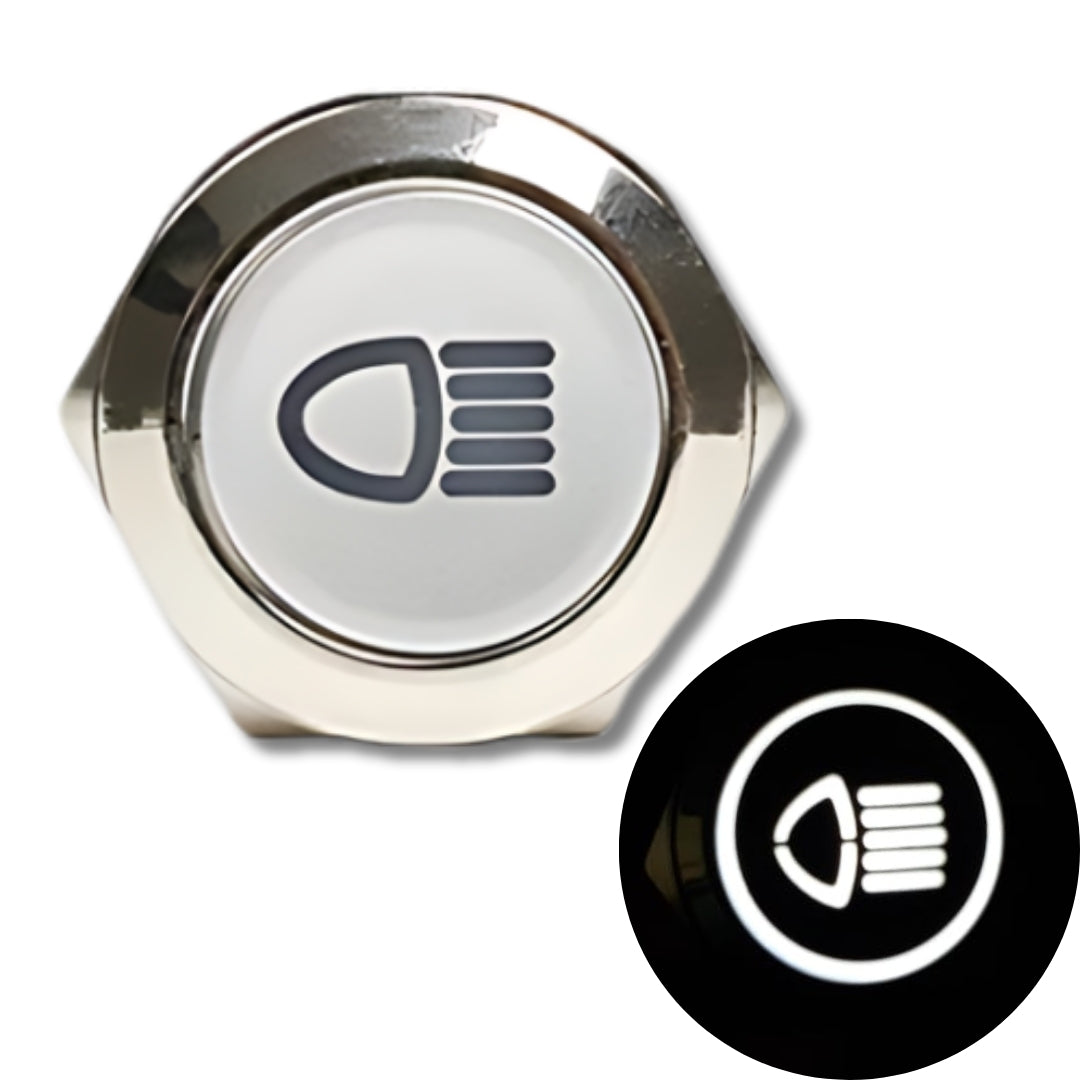 16mm/19mm illuminated pushbutton switch Waterproof, no nc, for Cars and Bikes