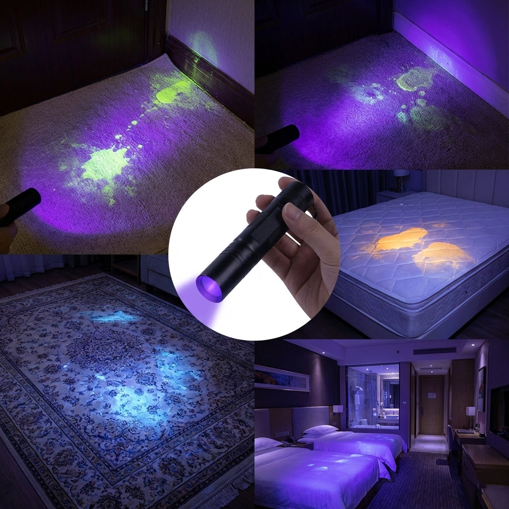 365nm 3W UV Torch with Black Filter for Pet Stain Detection