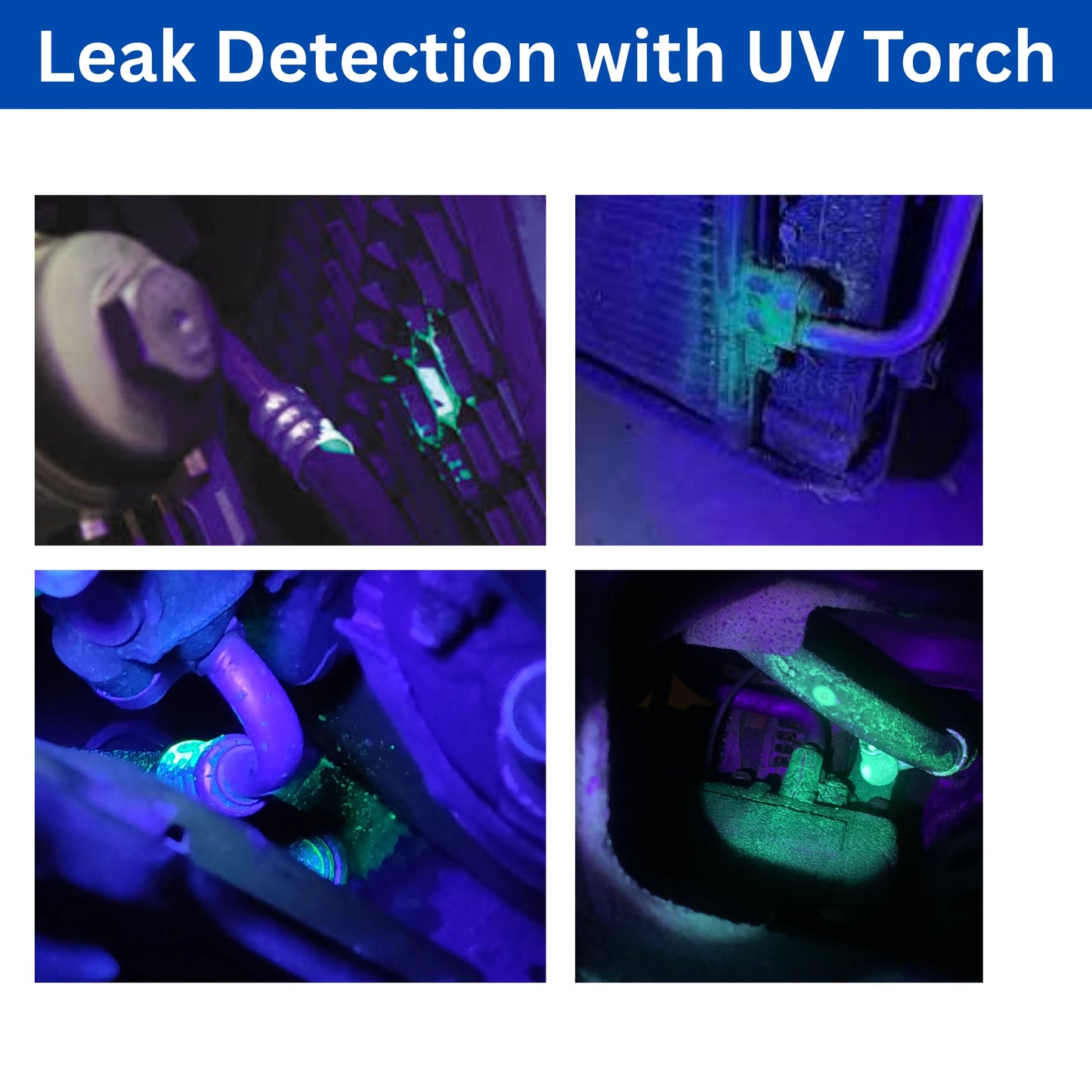 365nm 10W UV Torch with Black Filter for Leak Detection