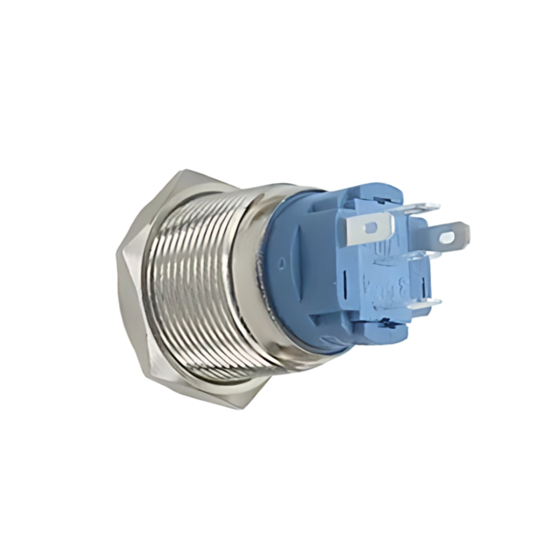 16mm Size 5-24V DC Yellow Power symbol Led S.S. Latching Type Pushbutton