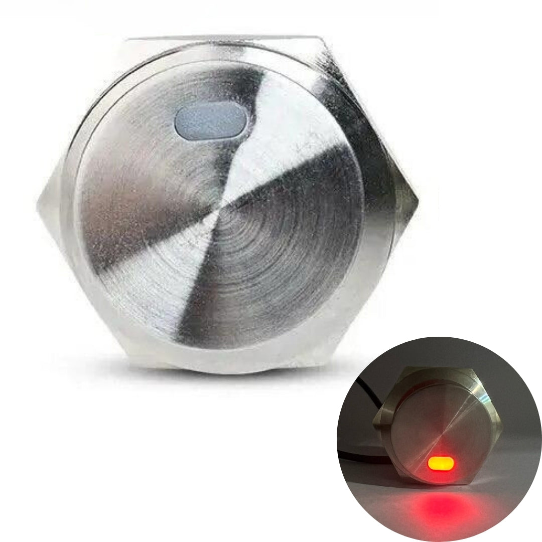 22mm Stainless steel Rocker Switch DPDT RED LED