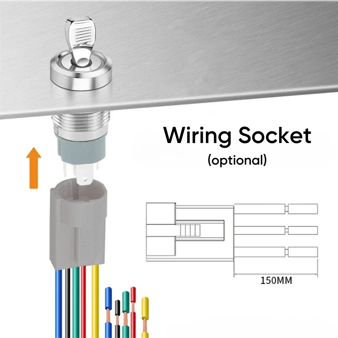 16mm Toggle switch ON/OFF 2 Position IP65 Dual Led RED & GREEN 12-24v dc