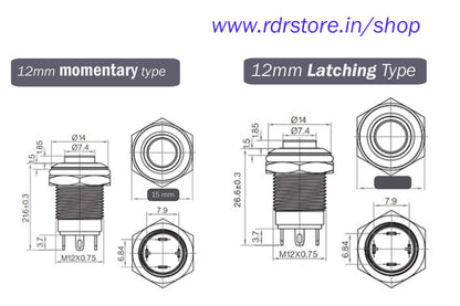 Illuminated Stainless Steel Momentary Type Pushbutton