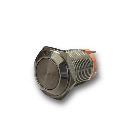 16mm Size 24v DC 16amps Stainless Steel Latching Type FlatHead PushButton Switch