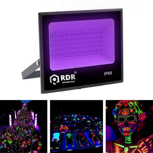 Blacklight(UV Light) for Halloween decorations, glow party UV light Floodlight
