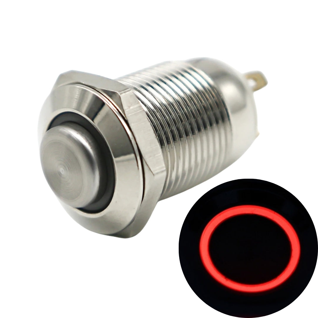 Illuminated Stainless Steel Momentary Type Pushbutton