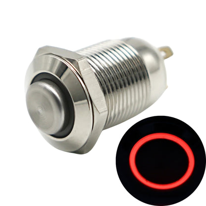 Illuminated Stainless Steel Momentary Type Pushbutton