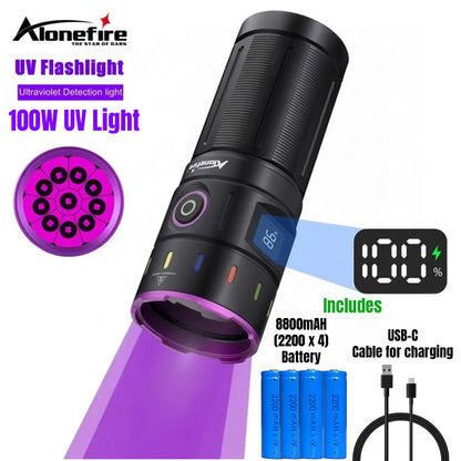 100W UV Torch with Black Filter
