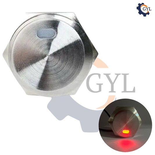 22mm Stainless steel Rocker Switch DPDT RED LED