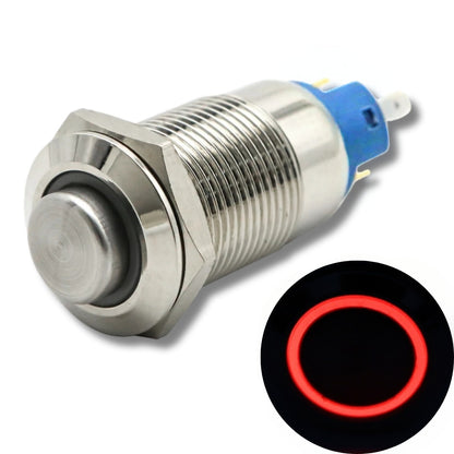 Illuminated Stainless Steel Latching Type Pushbutton