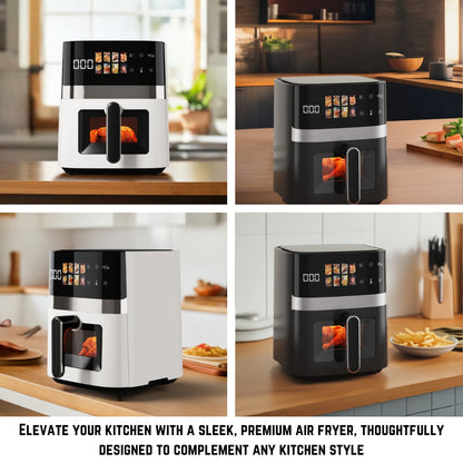High Efficiency 5L Air Fryer with automatic functions for home and commercial