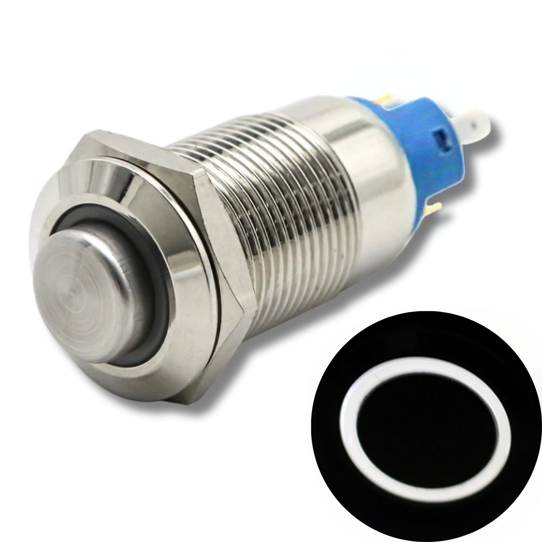 Illuminated Stainless Steel Latching Type Pushbutton
