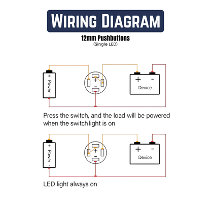 12mm Size RED power symbol Led Metal Latching Type Push Button Switch 220v AC
