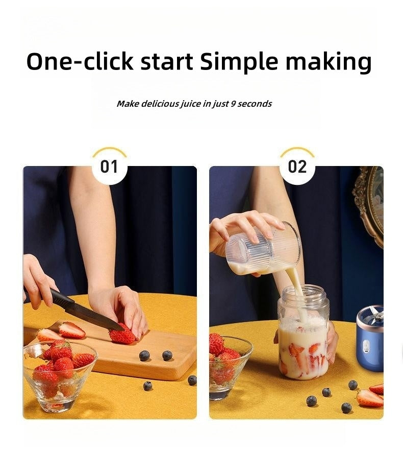 Powerful Small Portable Smoothie Blender 40W 2100RPM 300ml capACity