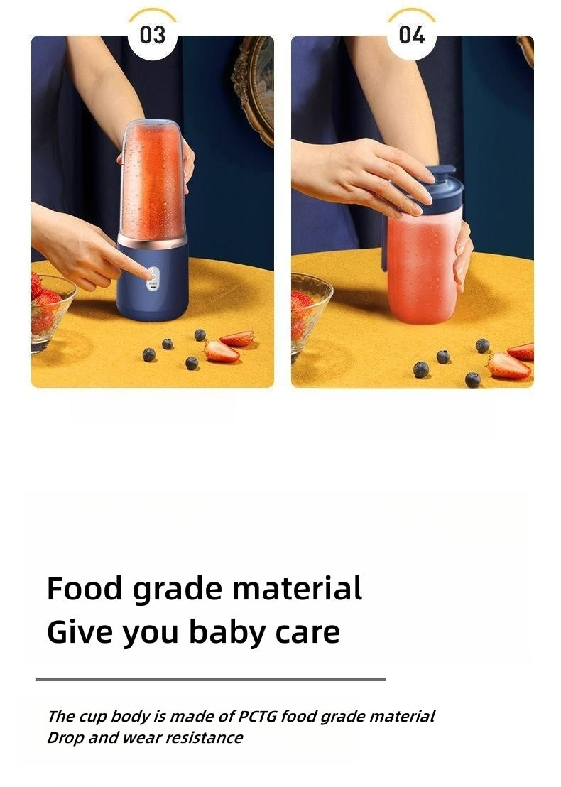 Powerful Small Portable Smoothie Blender 40W 2100RPM 300ml capACity
