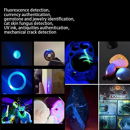 3W UV(Ultraviolet) Torch 365nm +1200mah cell+ charger