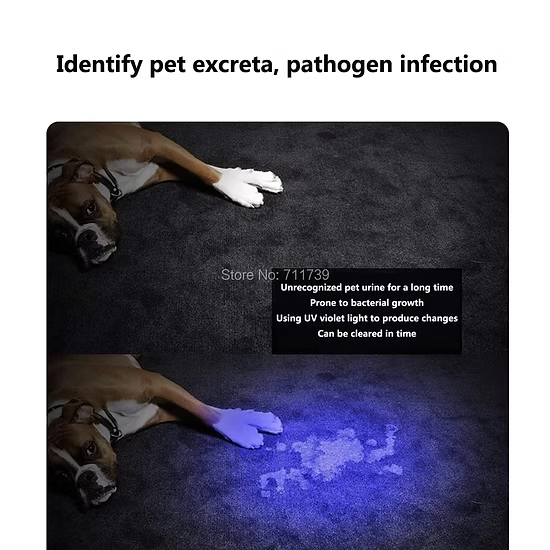 20w 365nm UV(Ultraviolet) aluminium Body Flashlight + cell