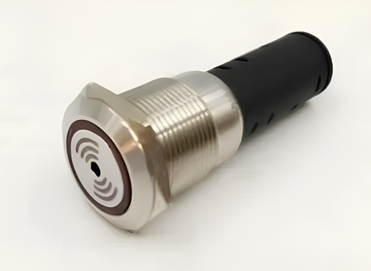 19mm Metal Stainless Steel Flash Buzzer 12V LED Light 80dB discontinuous sound.