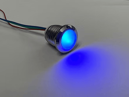 16mm RED & BLUE Dual Led Indicator light ABS Body 12v DC