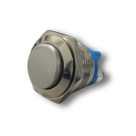 16mm Size 250v AC/12v DC SS(steel) Momentary Type High-Head Push Button Switch