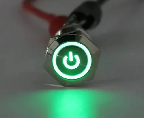 16mm Size 220V AC DC RED & GREEN Power symbol DUAL Led S.S. Latching Type