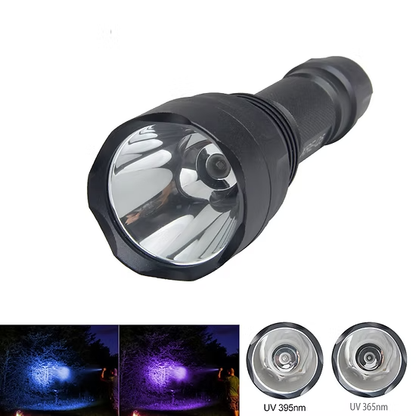 5W Aluminium 395nm UV Flashlight +18650 1200mAh Li-ion cell + charger