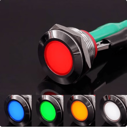 Pannel Mount 12mm/16mm/19mm/22mm Indicators 12v DC/ 220v AC