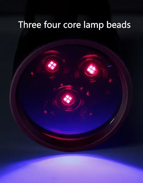 60w 365nm UV(Ultraviolet) aluminium Body Flashlight + 4 cell