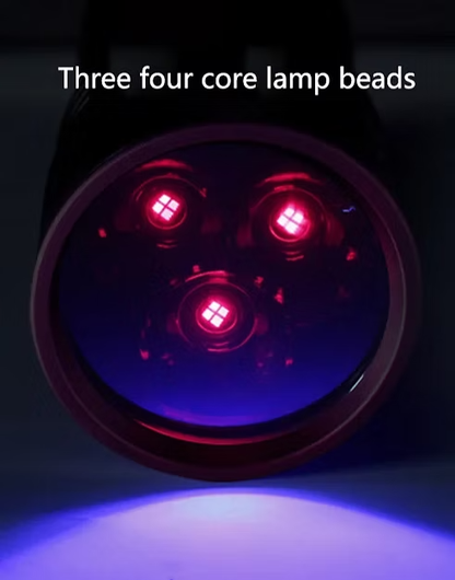 60w 365nm UV(Ultraviolet) aluminium Body Flashlight + 4 cell