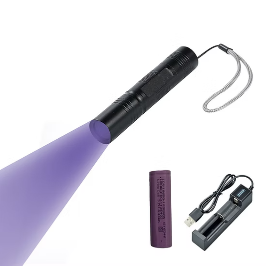 3W UV(Ultraviolet) Torch 365nm +1200mah cell+ charger
