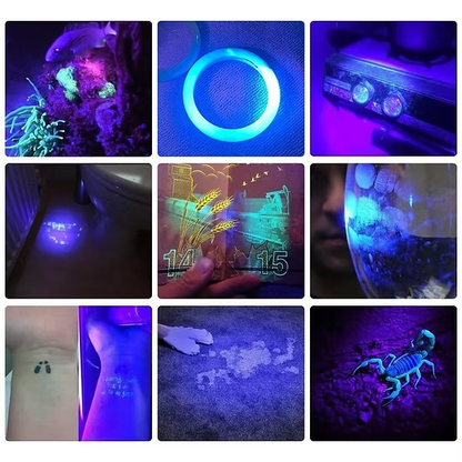 60w 365nm UV(Ultraviolet) aluminium Body Flashlight + 4 cell