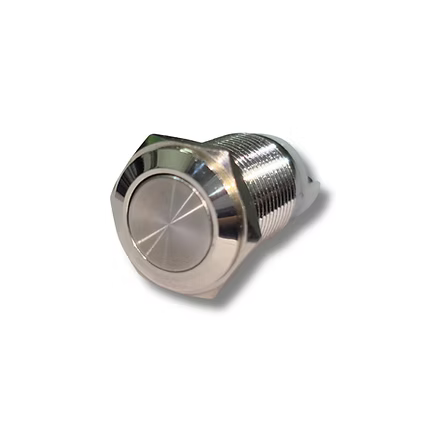 16mm Size 250v AC/12v DC Momentary Type Flat-Head Push Button Switch