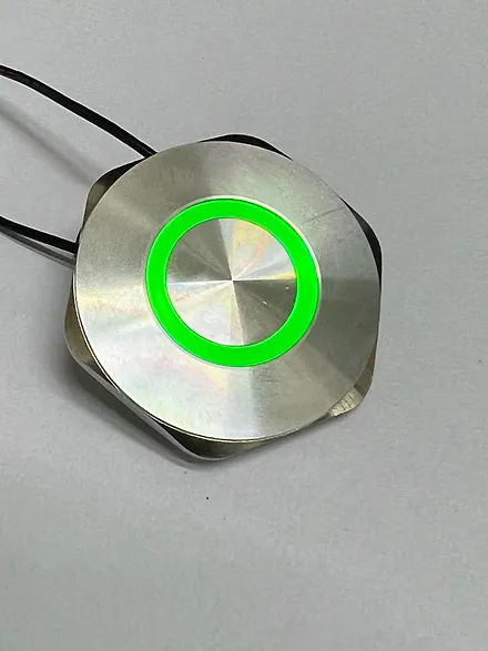 40mm Size Green Led Stainless Steel Momentary Type Push Button Switch 5V-12v DC